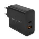 Ładowarka Super Quick PD | 1xUSB-C | 1xUSB | 65W | 5-20V |       1.5-3.25A | Czarna 