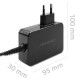 Ładowarka GaN Power Pro | 1xUSB-C | 90W | 5-20V | 3-4.5A | Czarna 