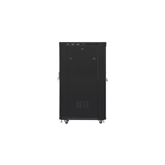Szafa stojąca 19 cali 22U 800x1000 drzwi perforowane LCD (flat pack) V2 czarna