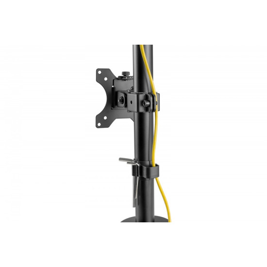 Uchwyt biurkowy pionowy 2xLCD max. 32 cale 8kg, zaciskowy, czarny