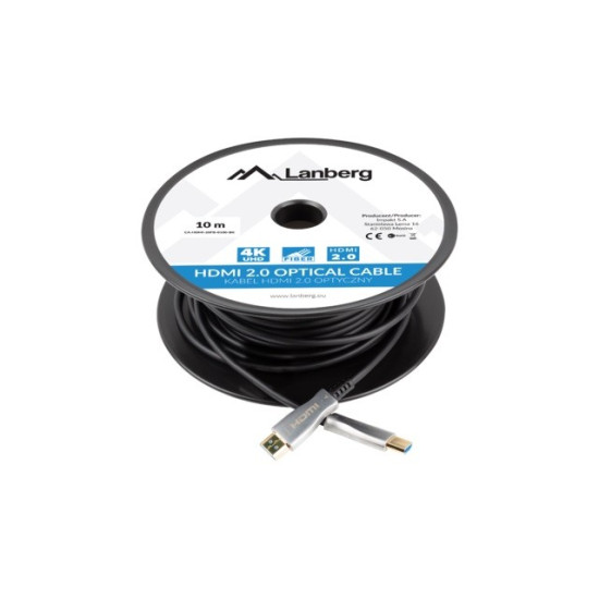 Kabel HDMI M/M v2. 10M czarny optyczny AOC 
