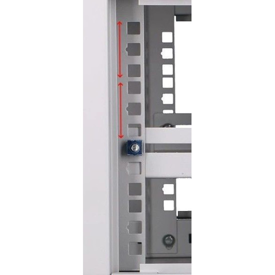 Szafka wisząca rack 4U 600x600 szara szklane drzwi