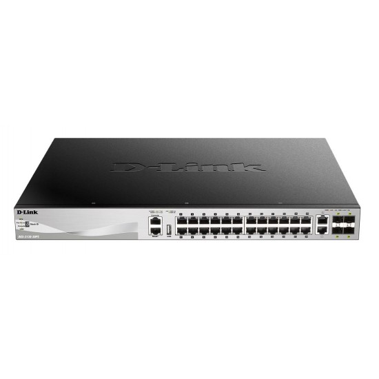 Przełącznik DGS-3130-30PS 24GE PoE 4SFP+ 2x10