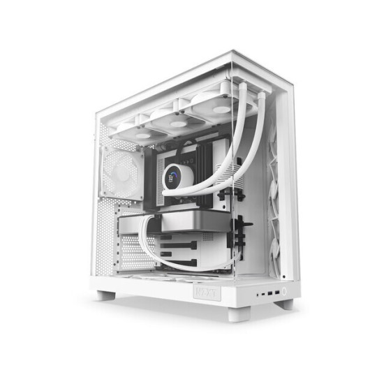 Obudowa H6 Flow z oknem Biała 