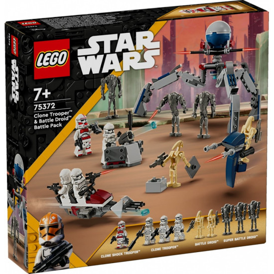Klocki Star Wars 75372 Zestaw bitewny z żołnierzem armii klonów i droidem bojowym