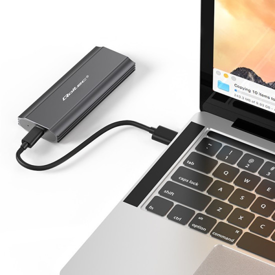 Obudowa | kieszeń NV2271 na dysk M.2 SSD | SATA | NVMe | USB-C | 2TB 