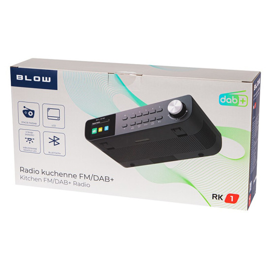Radio kuchenne przenośne FM/DAB+ RK1 czarne