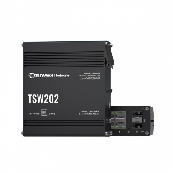 Przełącznik zarządzalny przemysłowy TSW202 2xSFP 8xPoE+ L2/L3