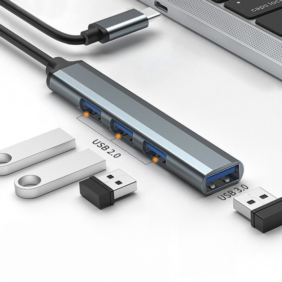 HUB adapter USB-C 3.1 4w1 | USB 3.0 | 3x USB 2.0 