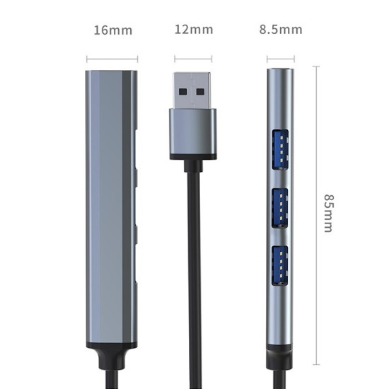 HUB adapter USB 3.0 4w1 | USB 3.0 | 3x USB 2.0 