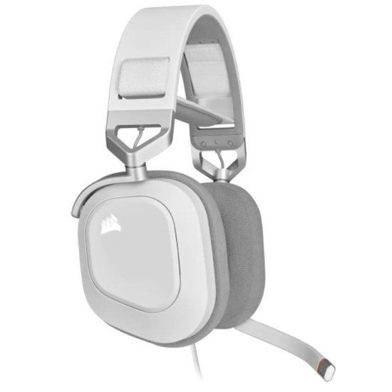 Słuchawki HS80 RGB USB Wired White 