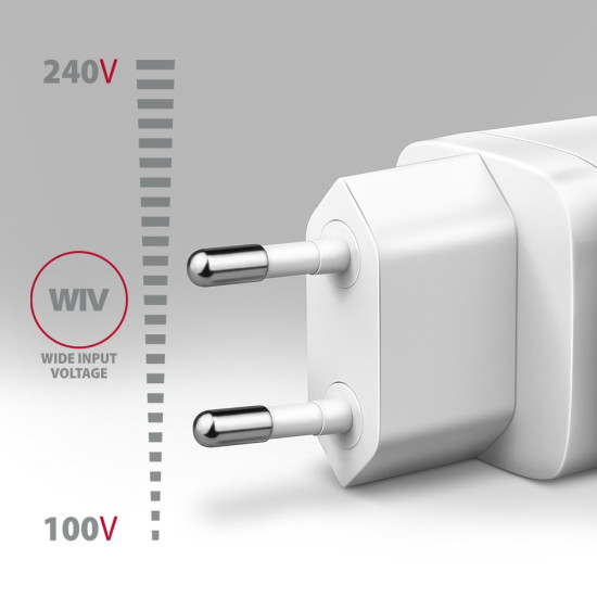 Ładowarka sieciowa ACU-PQ20W  20W QC3.0/AFC/FCP + PD type-C Biała