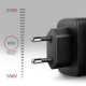 Ładowarka sieciowa ACU-PQ45 2-port  QC3.0,4.0/AFC/FCP/PPS/Apple  + PD type-C, 45W, Czarna