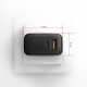 Ładowarka sieciowa ACU-PQ45 2-port  QC3.0,4.0/AFC/FCP/PPS/Apple  + PD type-C, 45W, Czarna