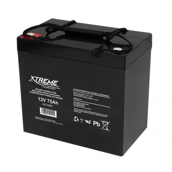 Akumulator żelowy 12V 75Ah XTREME Akumulator żelowy 12V 75Ah XTREME