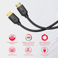 Kabel HDMI 2.0 4K 60HZ 3m ; C11079BK-3M 