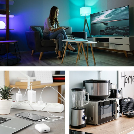 Listwa antyprzepięciowa, 6 gniazd; 1,8m 