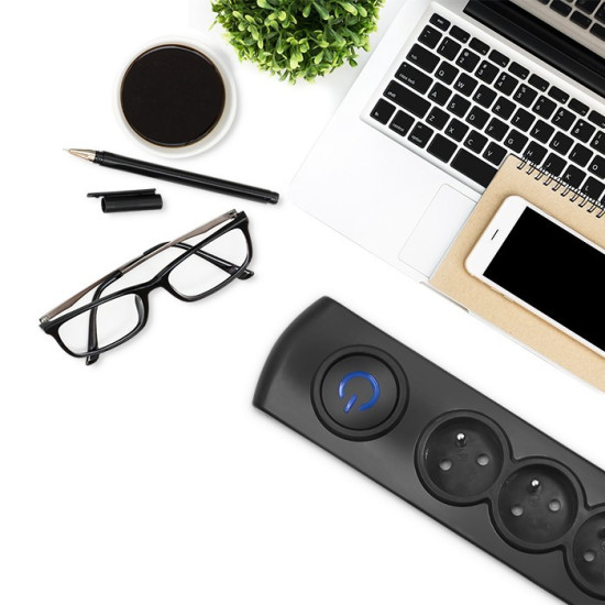 Listwa antyprzepięciowa, 6 gniazd; 1,8m 