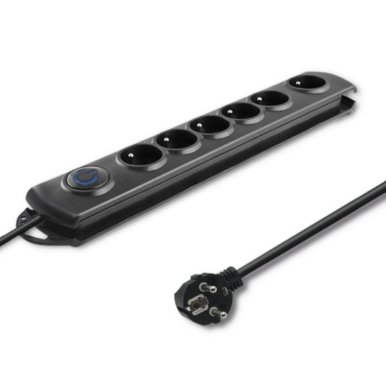 Listwa antyprzepięciowa | 6 gniazd | 3,0m 