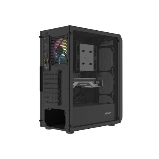 Obudowa Fury Shobo SH4 RGB Midi Tower z oknem Czarna 