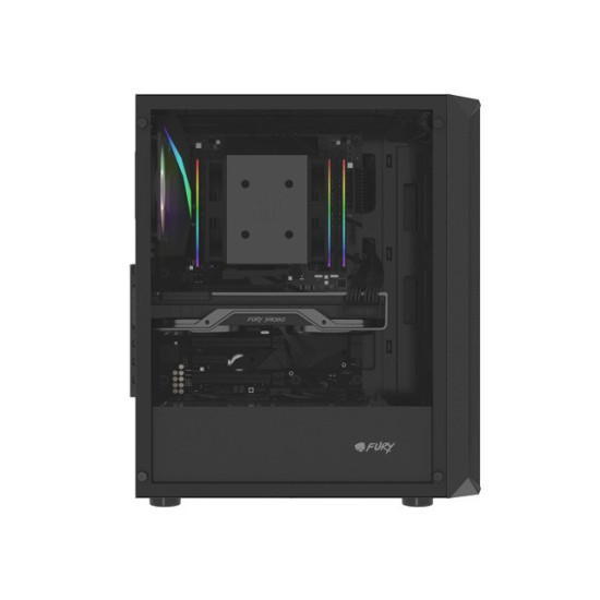 Obudowa Fury Shobo SH4 RGB Midi Tower z oknem Czarna 