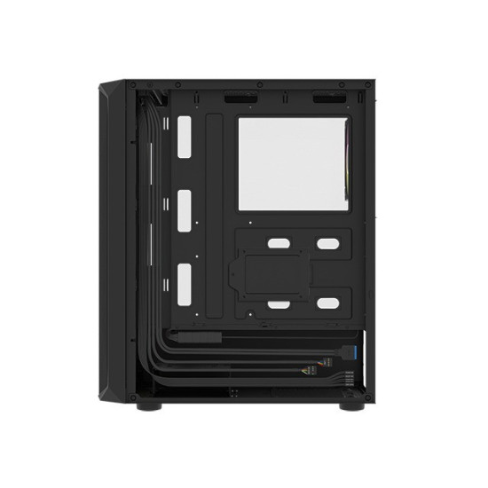 Obudowa Fury Shobo SH4F RGB Midi Tower z oknem Czarna 