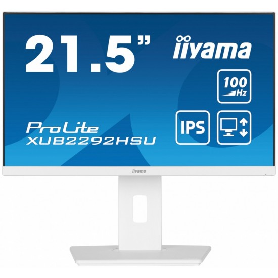 Monitor 21.5 cala ProLite XUB2292HSU-W6 IPS,100Hz,FreeSync,PIVOT,0.4ms,HDMI,  DP,4xUSB(3.2),2x2W,HAS(150mm), Biały