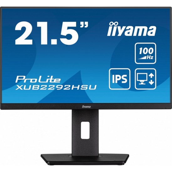 Monitor 21.5 cala XUB2292HSU-B6 IPS,100Hz,FreeSync,PIVOT,0.4ms,HDMI,  DP,4xUSB(3.2),2x2W,HAS(150mm)