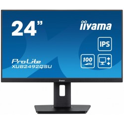 Monitor 23.8 cala ProLite XUB2492QSU-B1 IPS,QHD,USB-C,100Hz,3xUSB(3.2),HDMI,DP  300cd/m2,FreeSync,2x2W,HAS(150mm),PIVOT