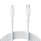 CB-SCL2 White silikonowy kabel Lightning-USB C | USB Power Delivery USB-PD | 1.8m | 27W | 3A | MFi Apple 