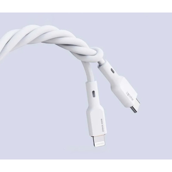CB-SCL2 White silikonowy kabel Lightning-USB C | USB Power Delivery USB-PD | 1.8m | 27W | 3A | MFi Apple 