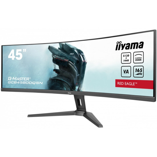 Monitor 45 cali G-Master GCB4580DQSN-B1, VA,DQHD,165HZ,USB-C-DOCK,RJ45,32:9,  1500R,450cd/m2,3000:1,0.8ms,3xUSB,2xHDMI,1xDP,2x3W,PowerDelivery-90W
