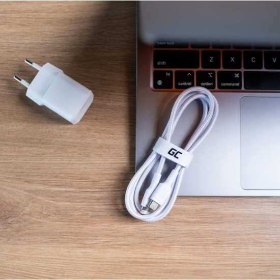 Kabel PowerStream USB-C do Lightning 1m MFI, PD, biały 