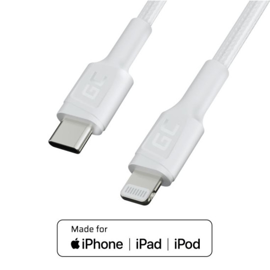 Kabel PowerStream USB-C do Lightning 1m MFI, PD, biały 