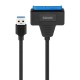 Adapter USB-C 3.1 Gen 1 (M) - SATA (F) do dysków 2.5 cala , AK-68 