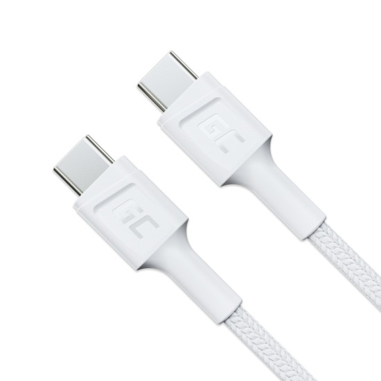 Kabel GC PowerStream USB-C do USB-C 30 cm, PD 60W, QC 3.0, biały 
