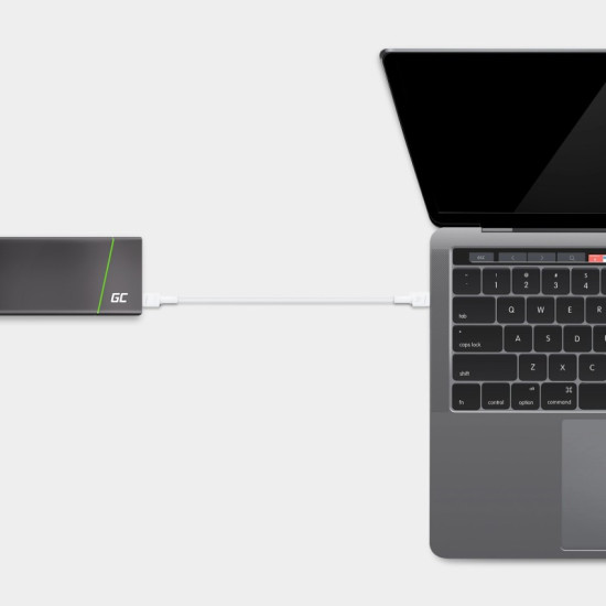Kabel GC PowerStream USB-C do USB-C 30 cm, PD 60W, QC 3.0, biały 