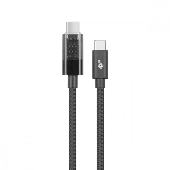 Kabel USB C - USB C 1m ze wskaźnikiem mocy ładowania (100 W)