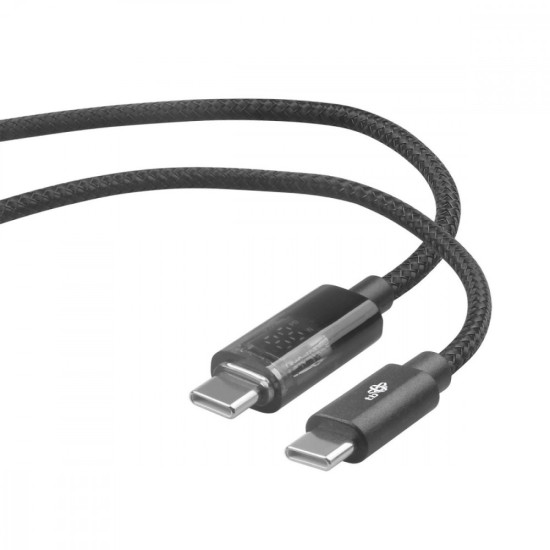 Kabel USB C - USB C 1m ze wskaźnikiem mocy ładowania (100 W)