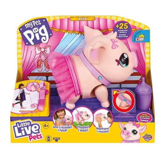 Figurka interaktywna Little Live Pets Świnka Baletnica
