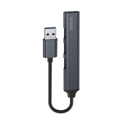 Hub 4 porty USB-A - 3 x USB-A 2.0, 1 x USB-A 3.0, 5 Gbps, Aluminium, AK-70 