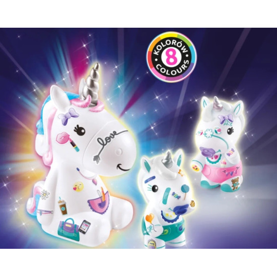 Zestaw Świecące Dekorożce - Rodzinka jednorożców DIY