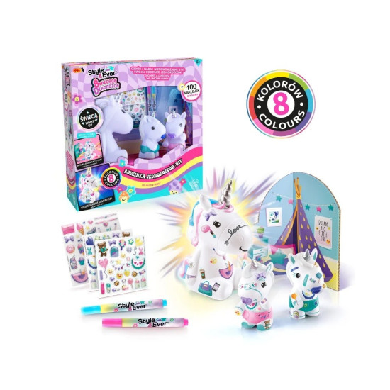 Zestaw Świecące Dekorożce - Rodzinka jednorożców DIY