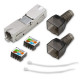 Wtyk RJ45 beznarzędziowy STP | CAT6 | JACK PIN | T568B | T568A 