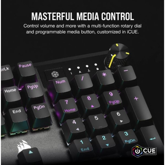 Klawiatura optyczno-mechaniczna K70 Pro RGB Biała
