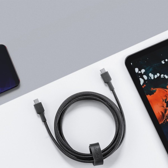 CB-CD45 nylonowy kabel Quick Charge USB C - USB C | 0,9m | 3A | 60W PD | 20V 