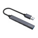 Hub 4 porty USB-A - 3 x USB-A 2.0, 1 x USB-A 3.0, 5 Gbps, Aluminium, AK-70 
