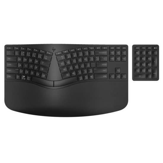 Ergonomiczna klawiatura bezprzewodowa + numeryczna  965 7E756AA czarna