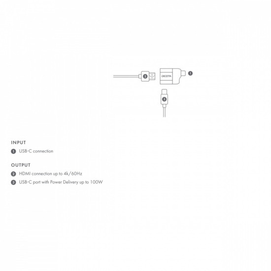 Adapter USB-C do HDMI 4K 100W PD 