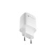 Ładowarka sieciowa Ribera GAN 1X USB-A + 1X USB-C 30W Biała